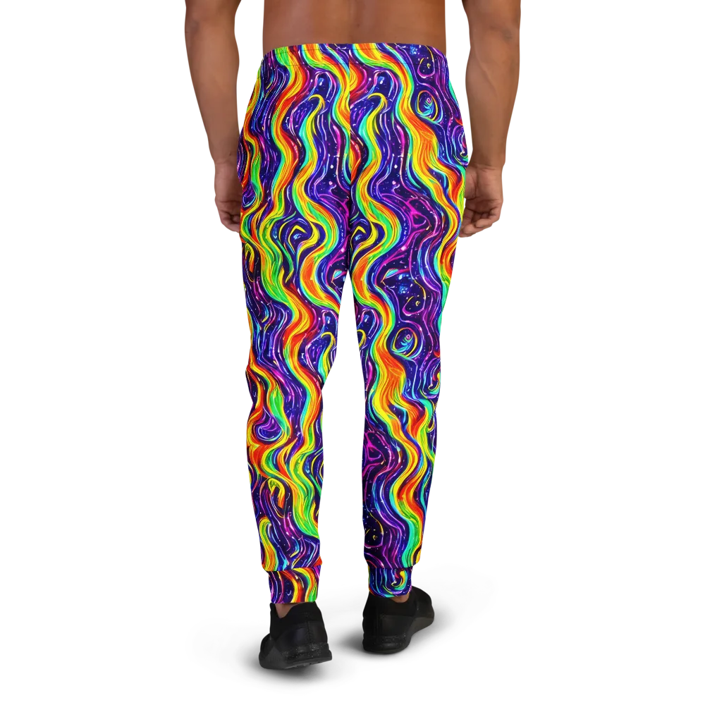 Galactic Flames on Men's Joggers — Back