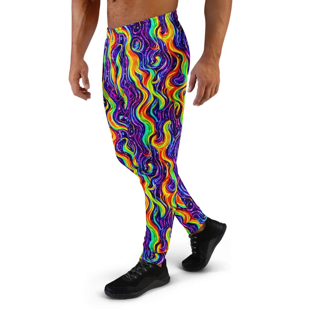 Galactic Flames on Men's Joggers — Left