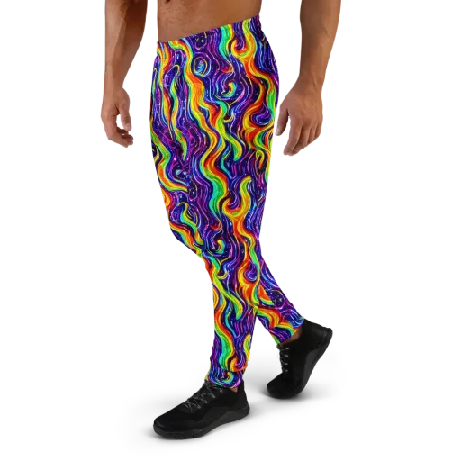 Galactic Flames on a Men's Joggers