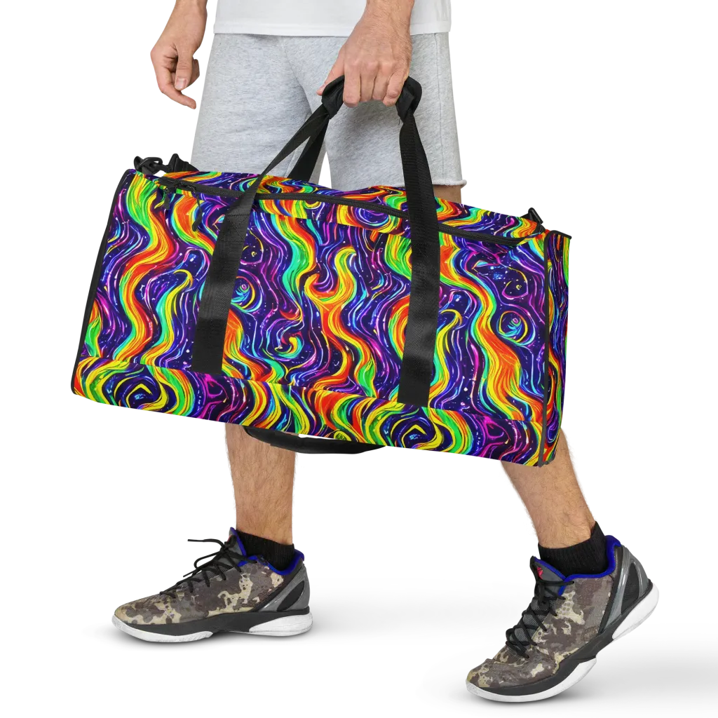 Galactic Flames on Duffle Bag — Front