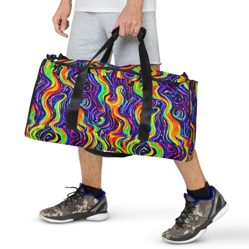 Galactic Flames on a Duffle Bag