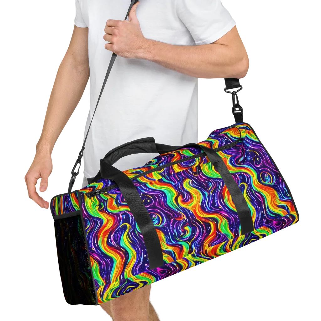 Galactic Flames on Duffle Bag — Right Front