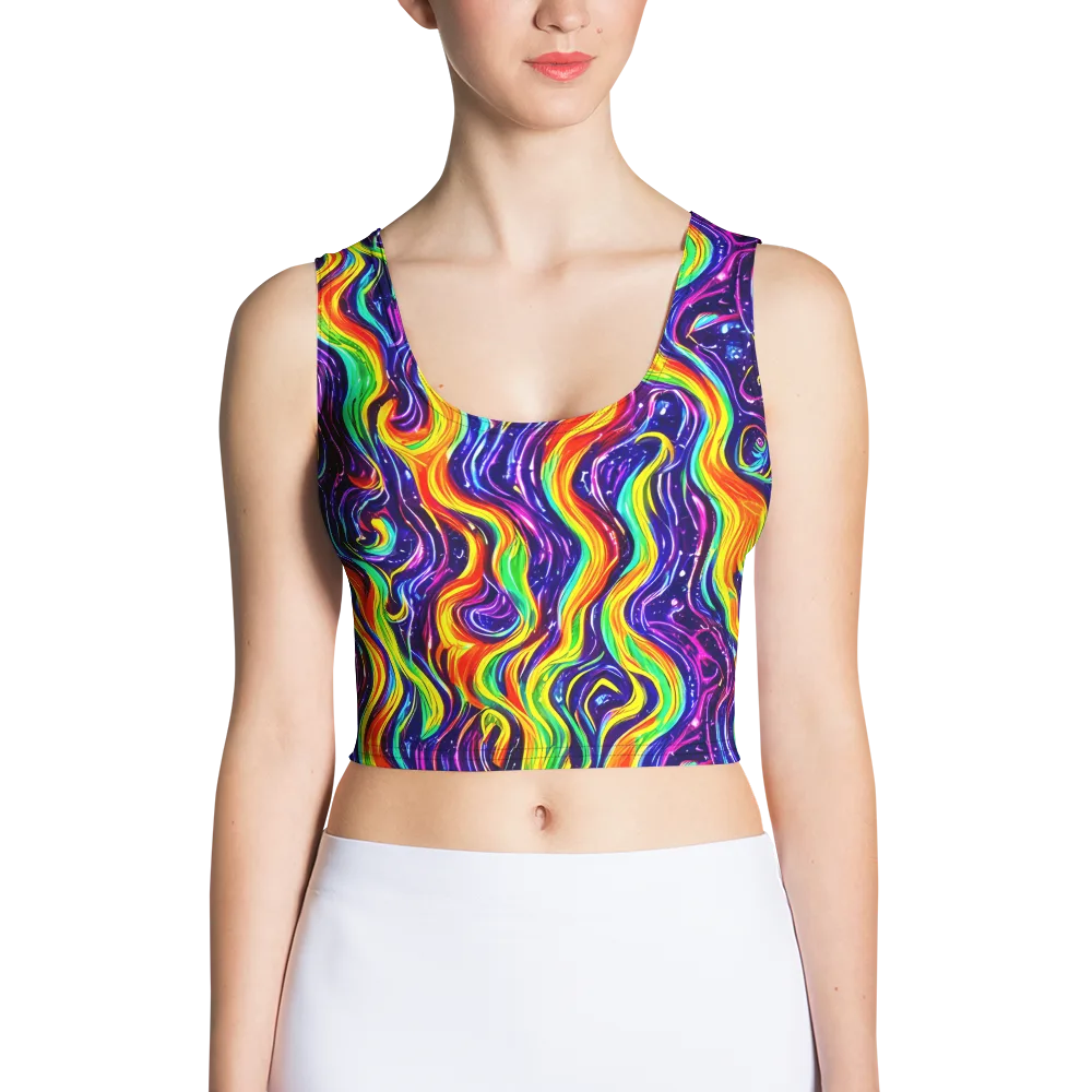 Galactic Flames on Crop Top — Front
