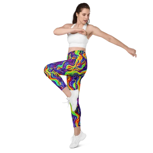 Galactic Flames on a Leggings with Pockets