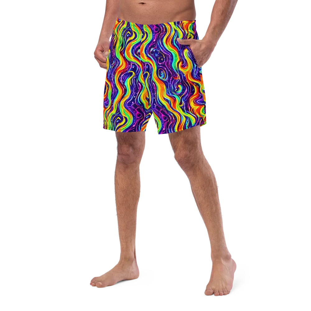 Galactic Flames on Swim Trunks — Left Front