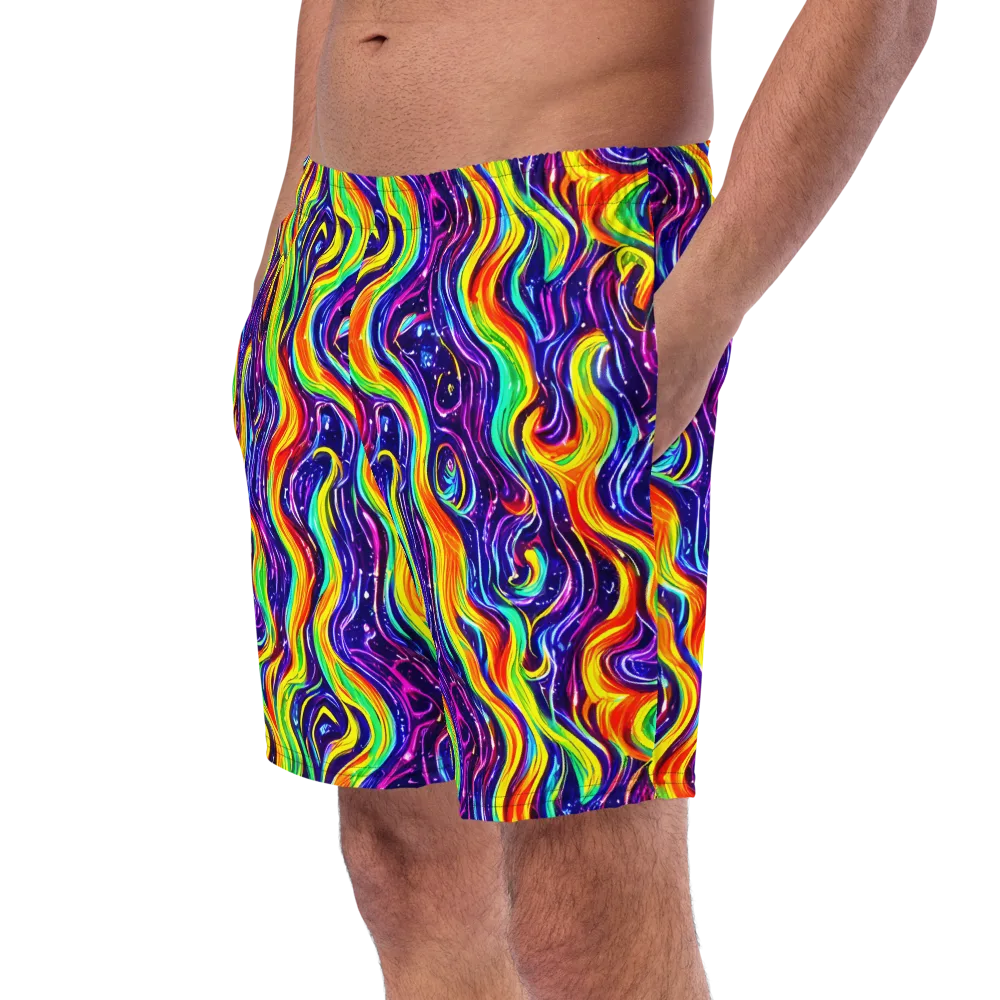 Galactic Flames on Swim Trunks — Left Front