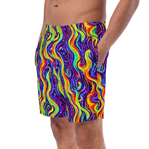 Galactic Flames on a Swim Trunks