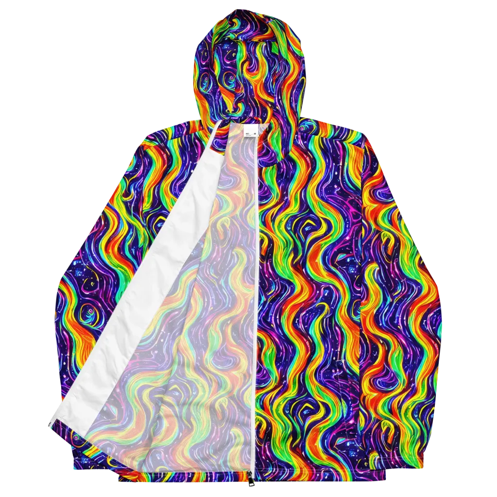 Galactic Flames on Men's Windbreaker — Front
