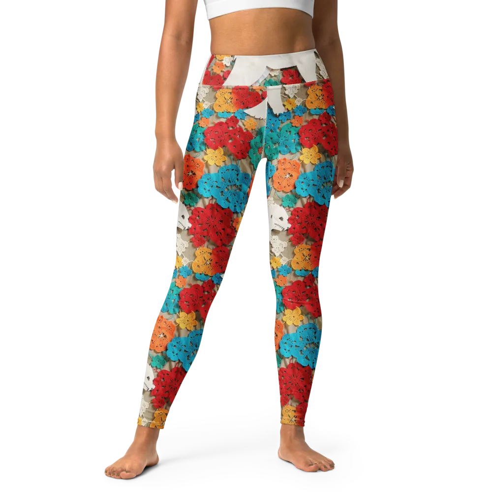 Crochet Polar Bear on Yoga Leggings — Front