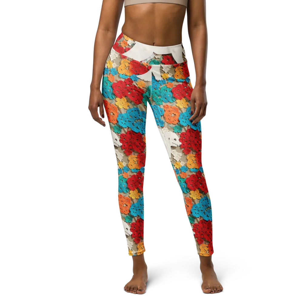 Crochet Polar Bear on Yoga Leggings — Front