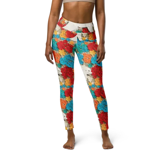 Crochet Polar Bear on a Yoga Leggings