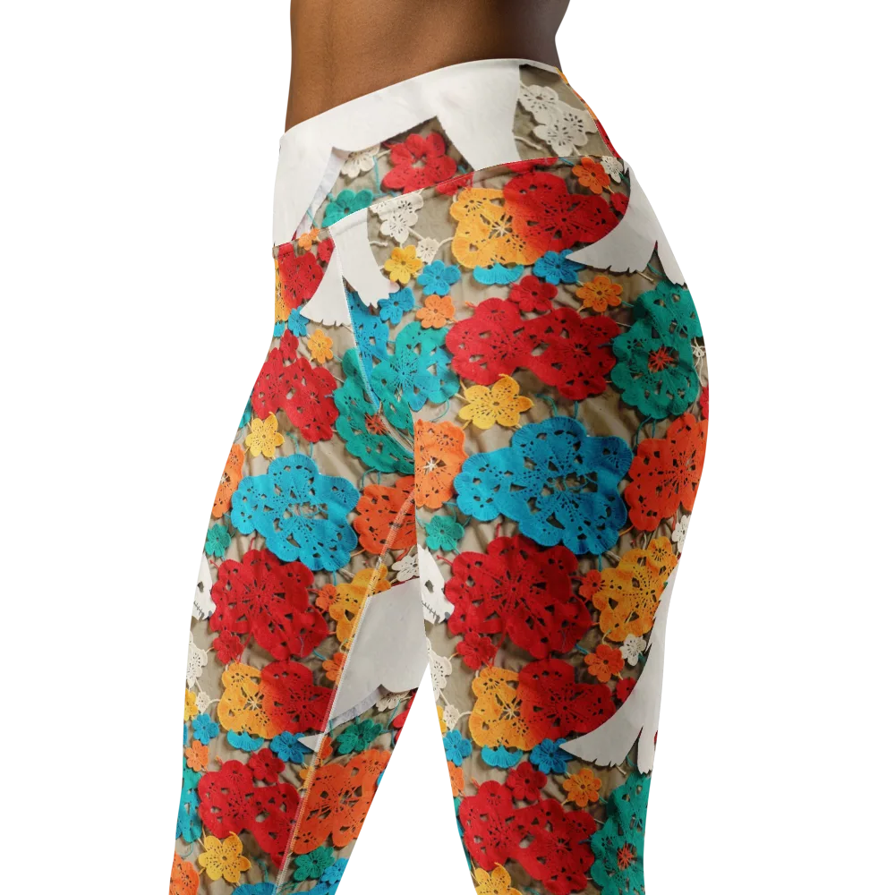 Crochet Polar Bear on Yoga Leggings — Left Front