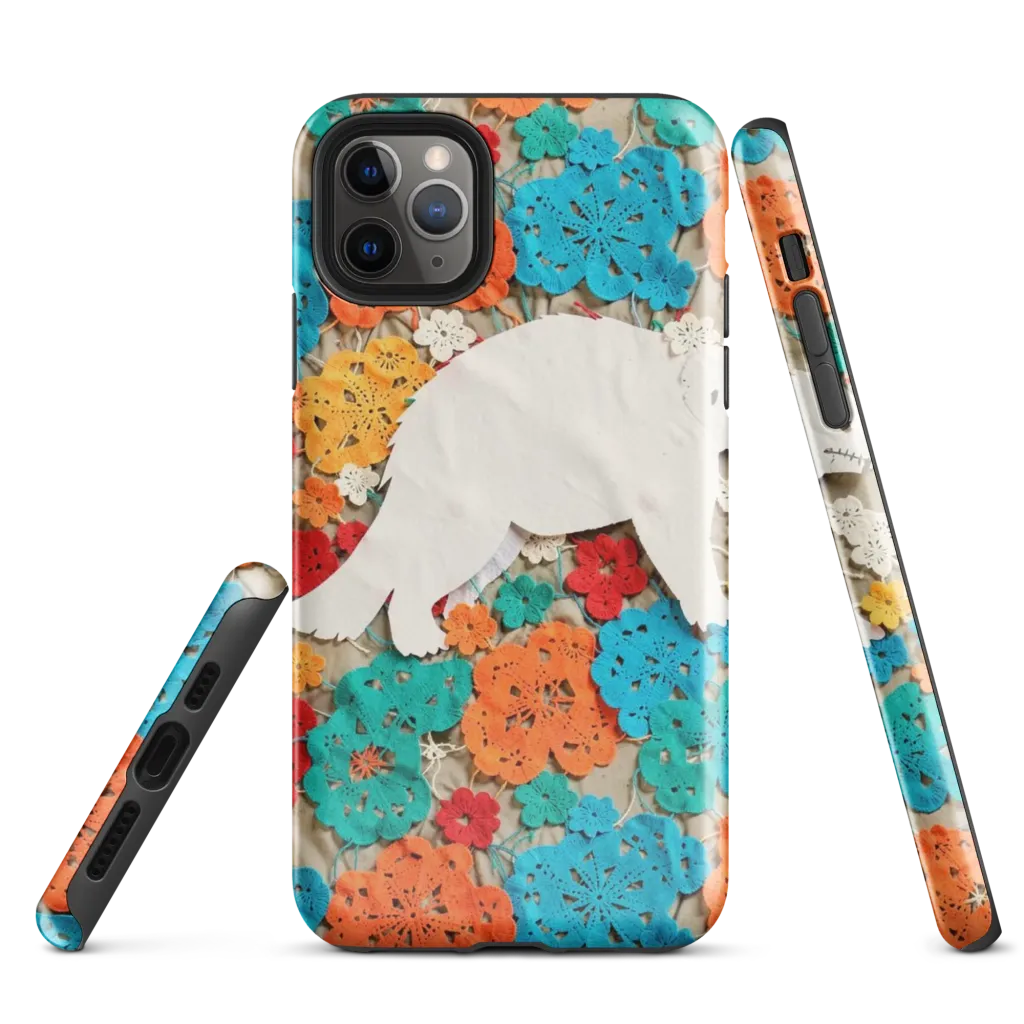 Crochet Polar Bear on Tough Case for iPhone® — Front