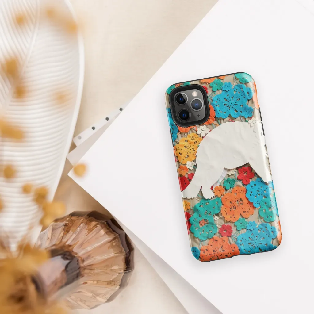 Crochet Polar Bear on Tough Case for iPhone® — Front