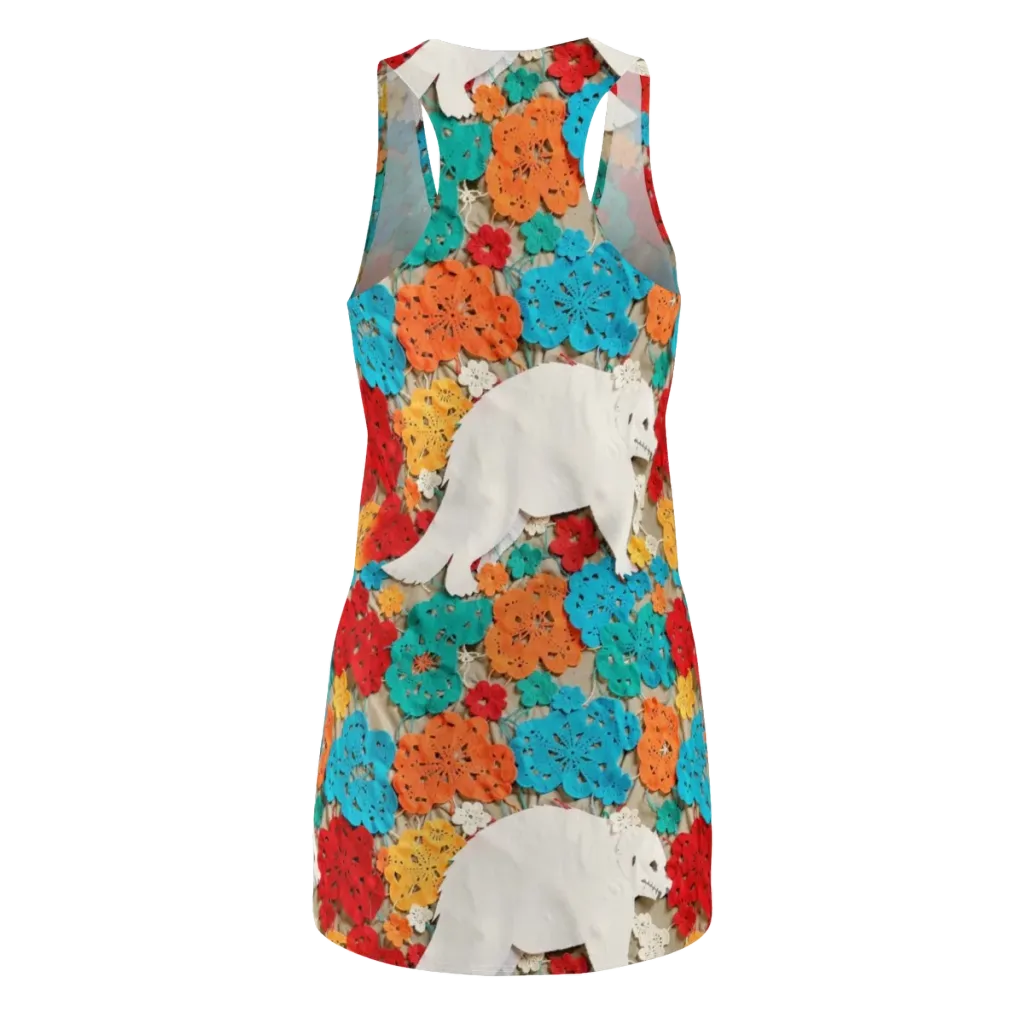 Crochet Polar Bear on Racerback Dress — Back