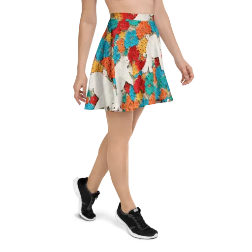 Crochet Polar Bear on a Skater Skirt