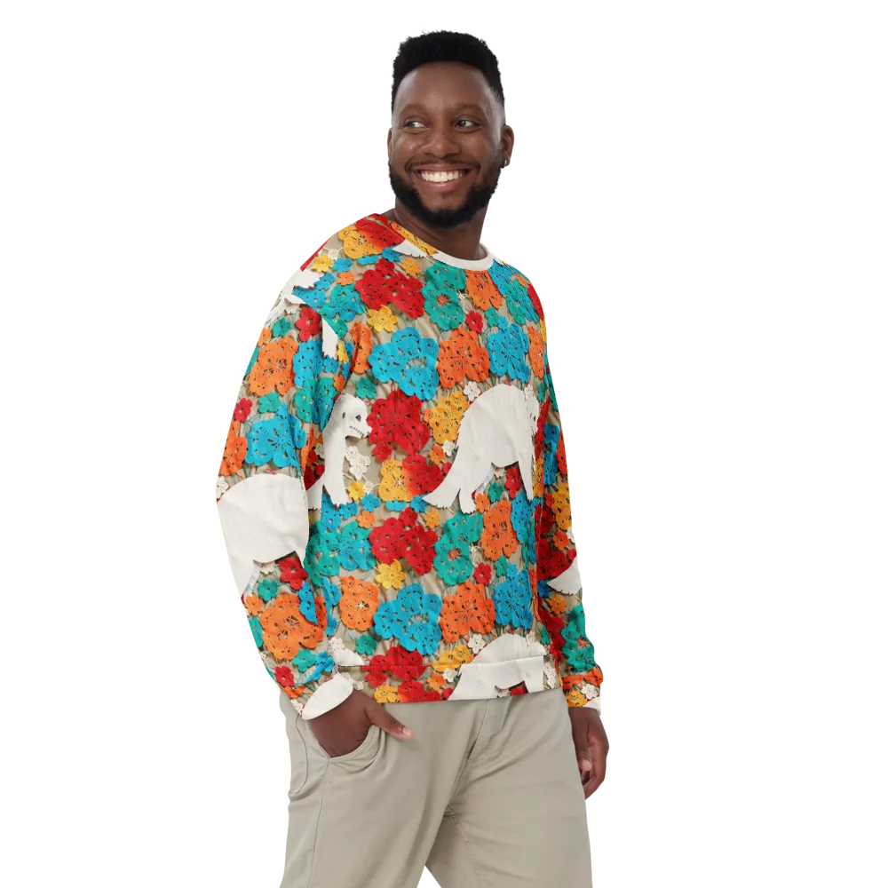 Crochet Polar Bear on Sweatshirt — Front