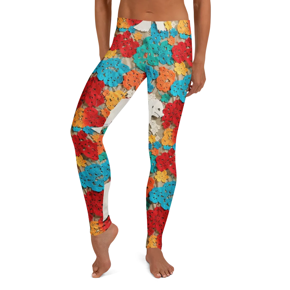Crochet Polar Bear on Leggings — Front