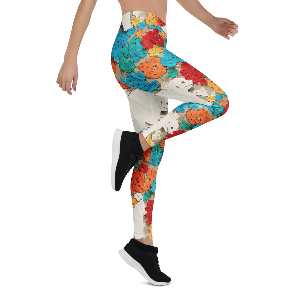 Crochet Polar Bear on Leggings — Right