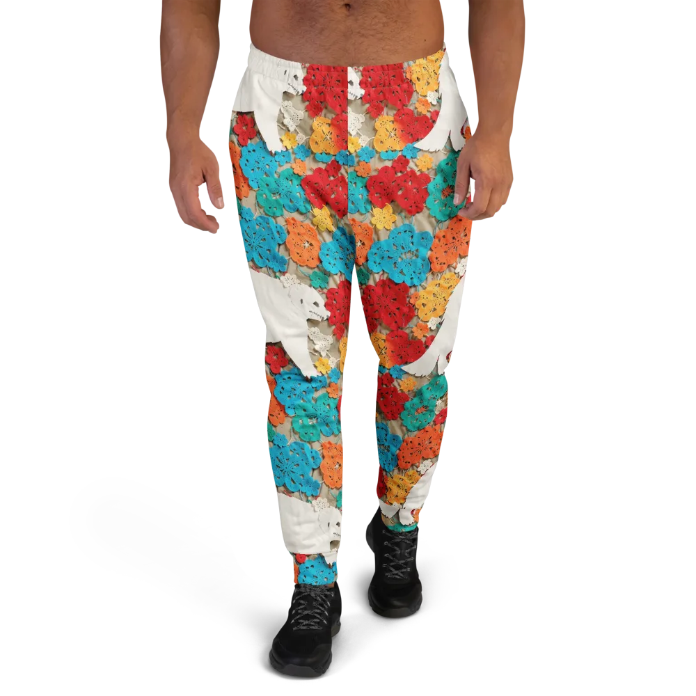Crochet Polar Bear on Men's Joggers — Front