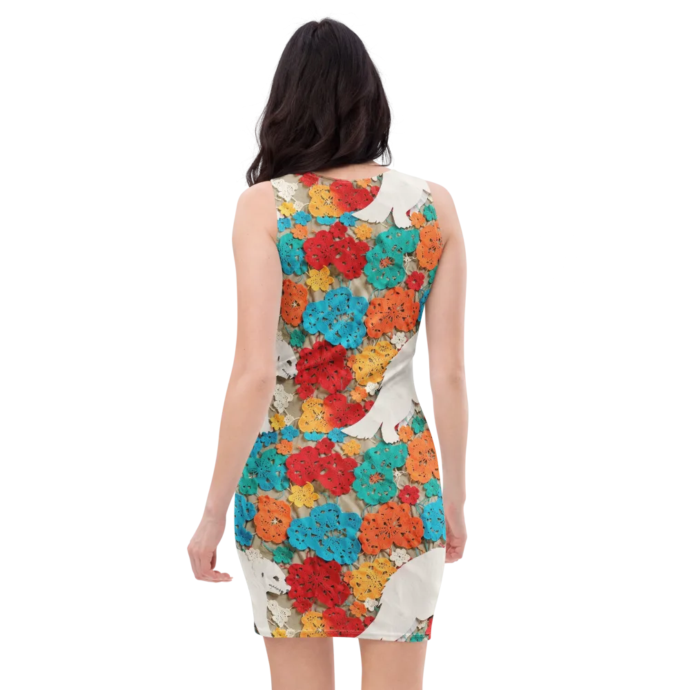 Crochet Polar Bear on Bodycon Dress — Back