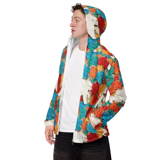 Crochet Polar Bear on a Men's Windbreaker