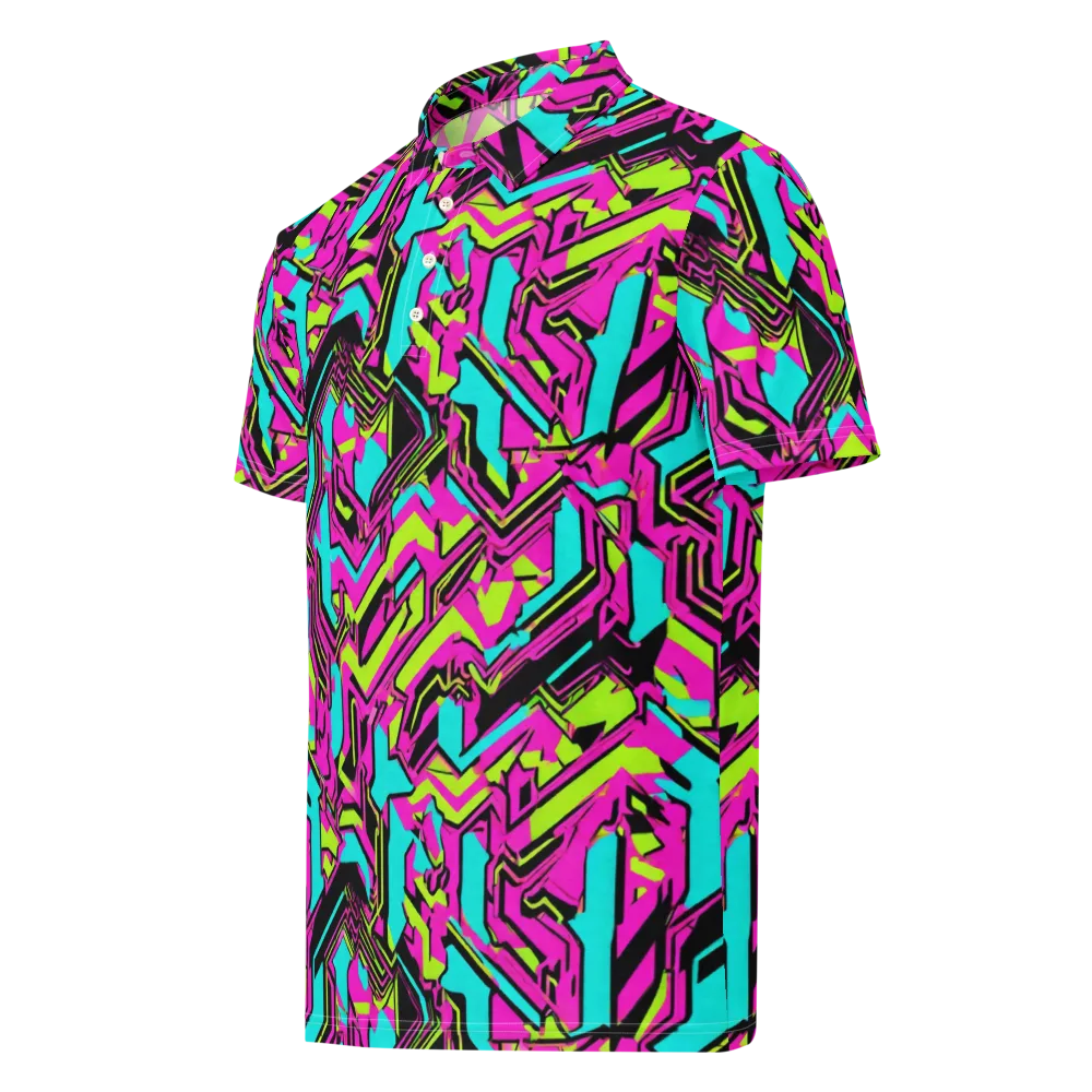 Hypercolor Shard on Men's Slim Fit Polo Shirt — Left Front