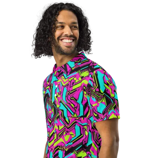Hypercolor Shard on a Men's Slim Fit Polo Shirt
