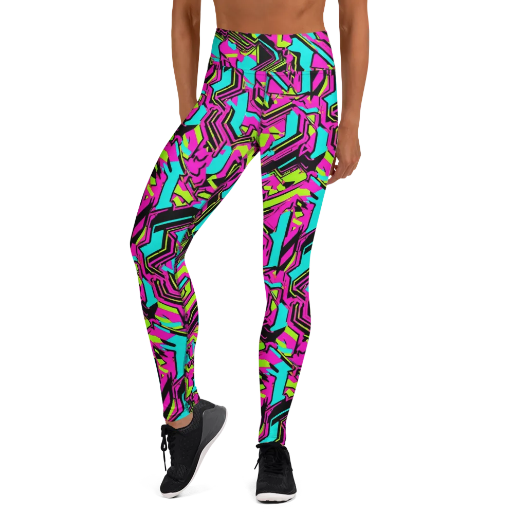 Hypercolor Shard on Yoga Leggings — Front