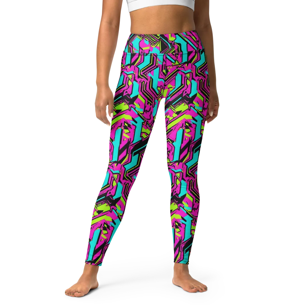 Hypercolor Shard on Yoga Leggings — Front