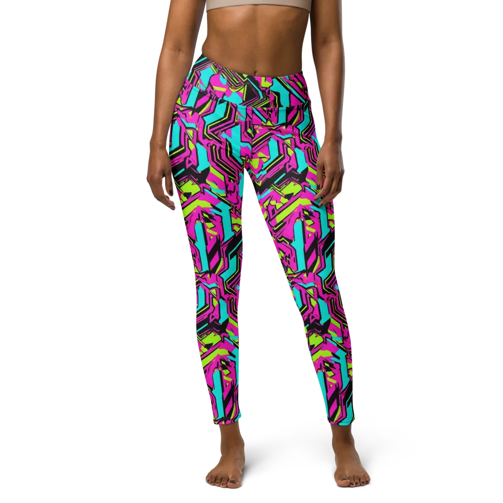 Hypercolor Shard on Yoga Leggings — Front