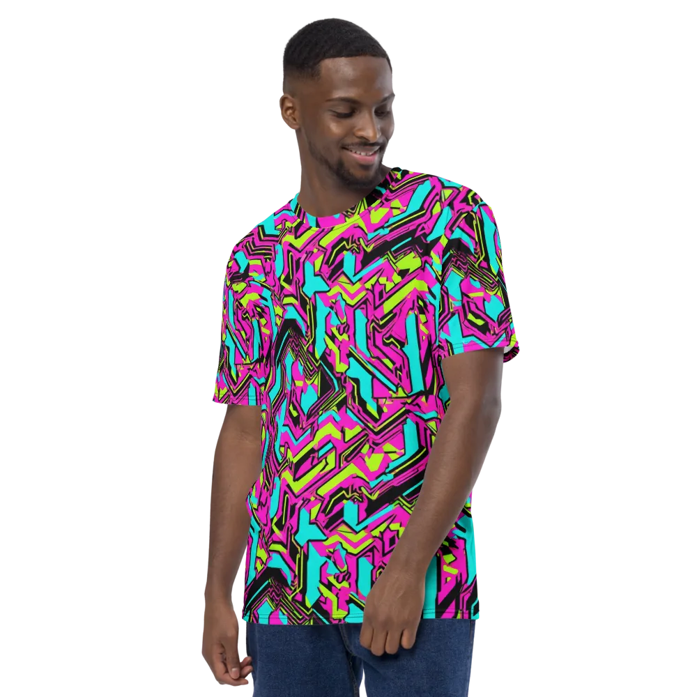 Hypercolor Shard on Men's Crew Neck T-Shirt — Left
