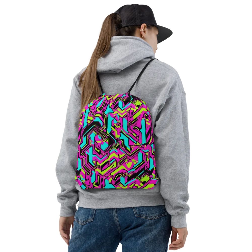 Hypercolor Shard on Drawstring Bag — Front