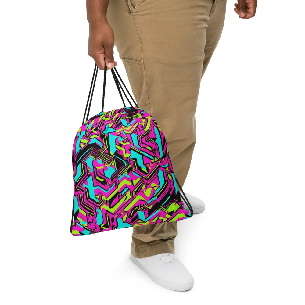 Hypercolor Shard on Drawstring Bag — Front