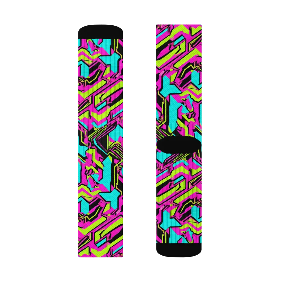 Hypercolor Shard on Socks — Right Sock