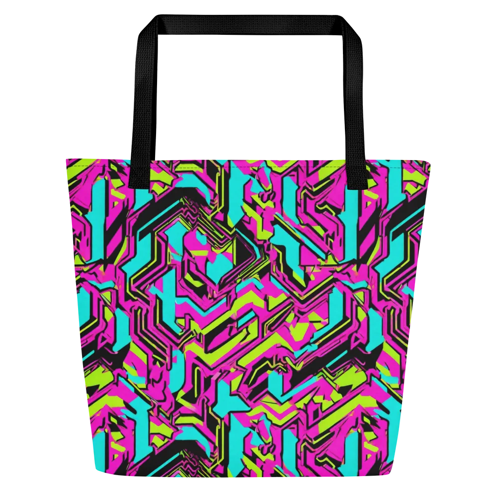 Hypercolor Shard on Large Tote Bag W/ Pocket — Front