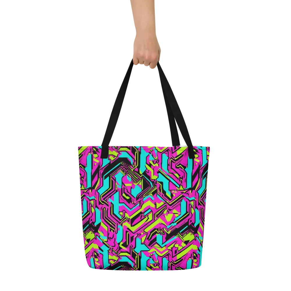 Hypercolor Shard on Large Tote Bag W/ Pocket — Front