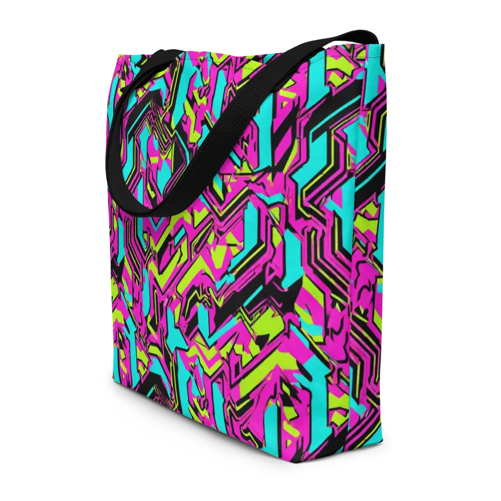 Hypercolor Shard on Large Tote Bag W/ Pocket — Front