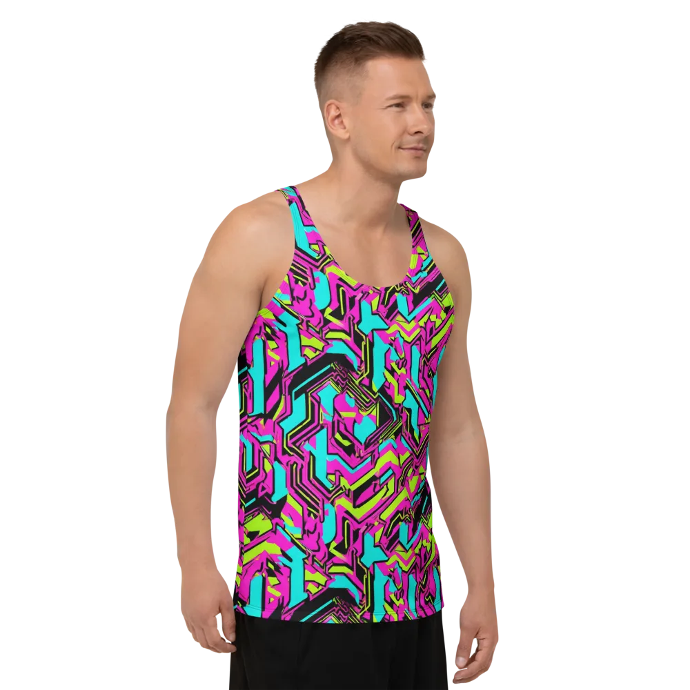Hypercolor Shard on Men's Tank Top — Right Front