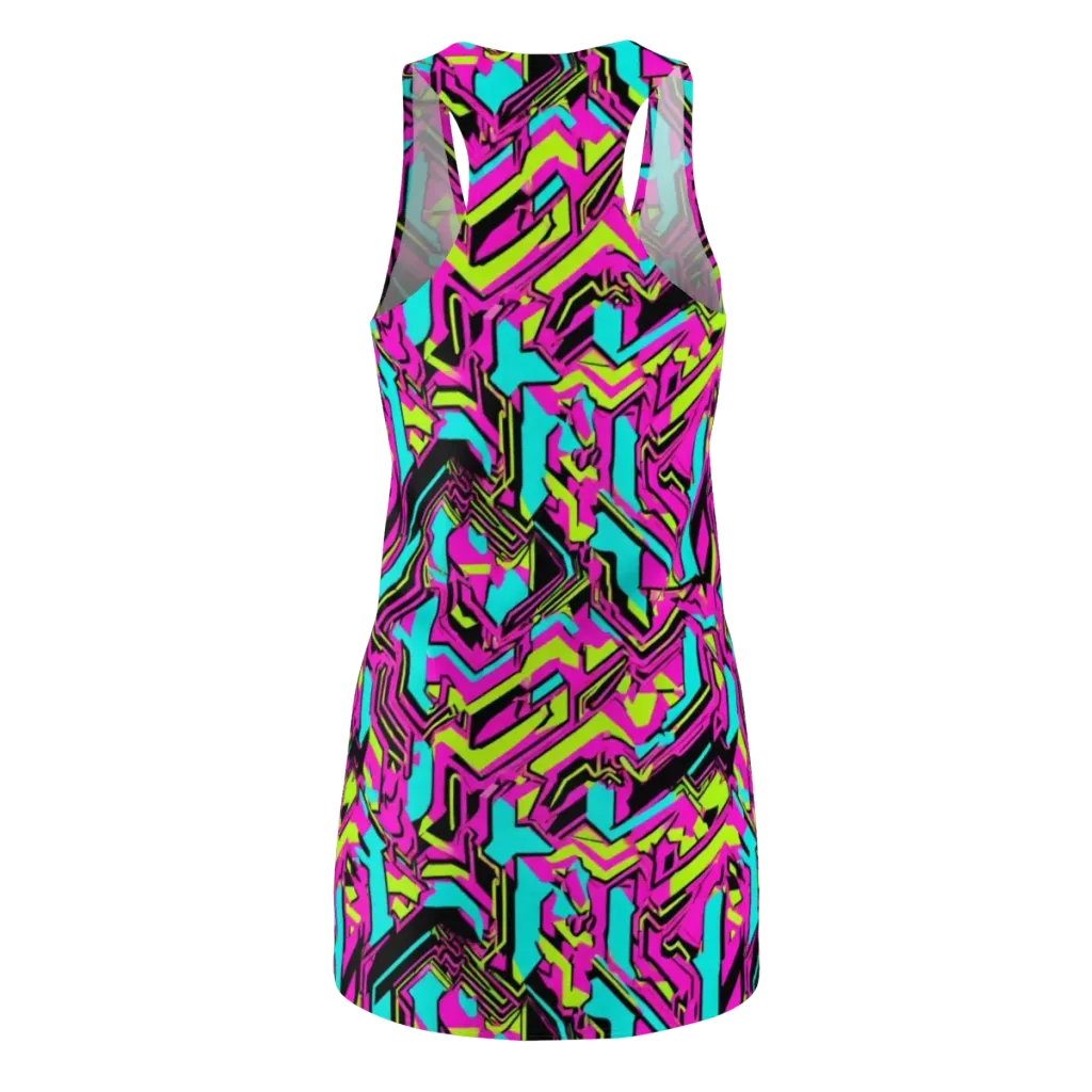 Hypercolor Shard on Racerback Dress — Back