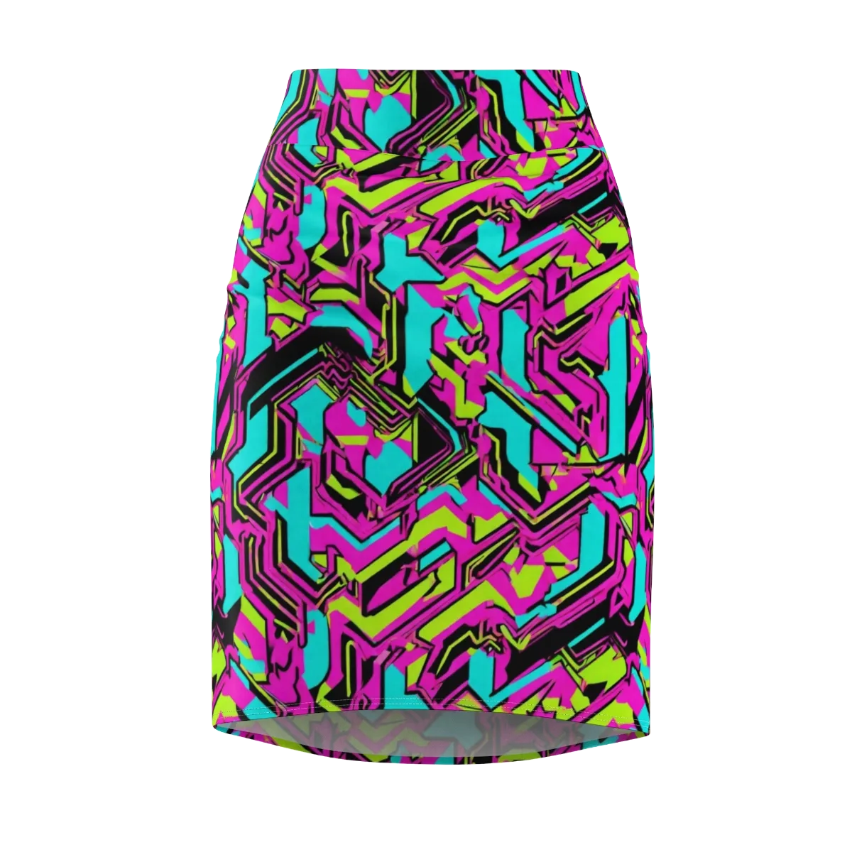 Hypercolor Shard on Pencil Skirt — Front