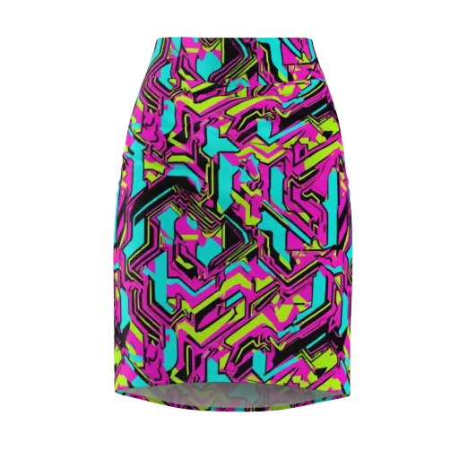 Hypercolor Shard on a Pencil Skirt
