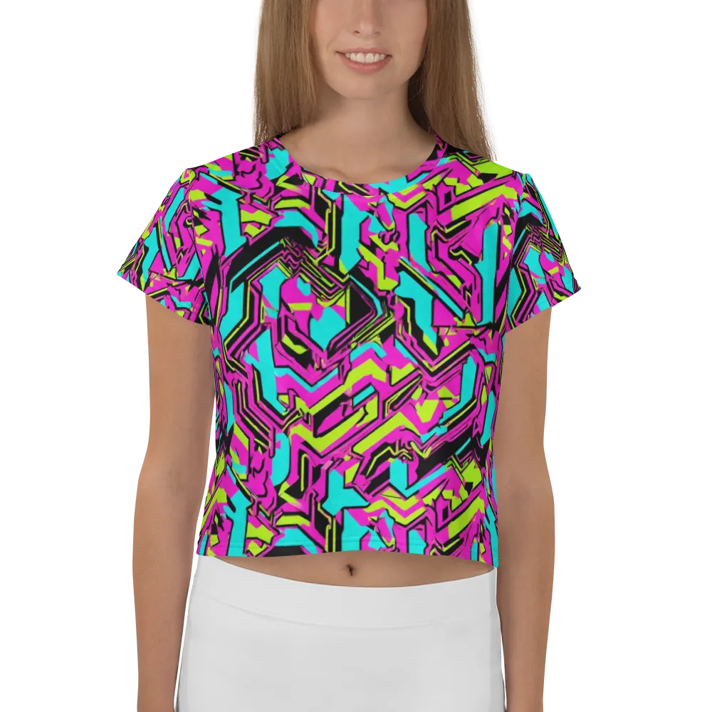 Hypercolor Shard on Crop Tee — Front