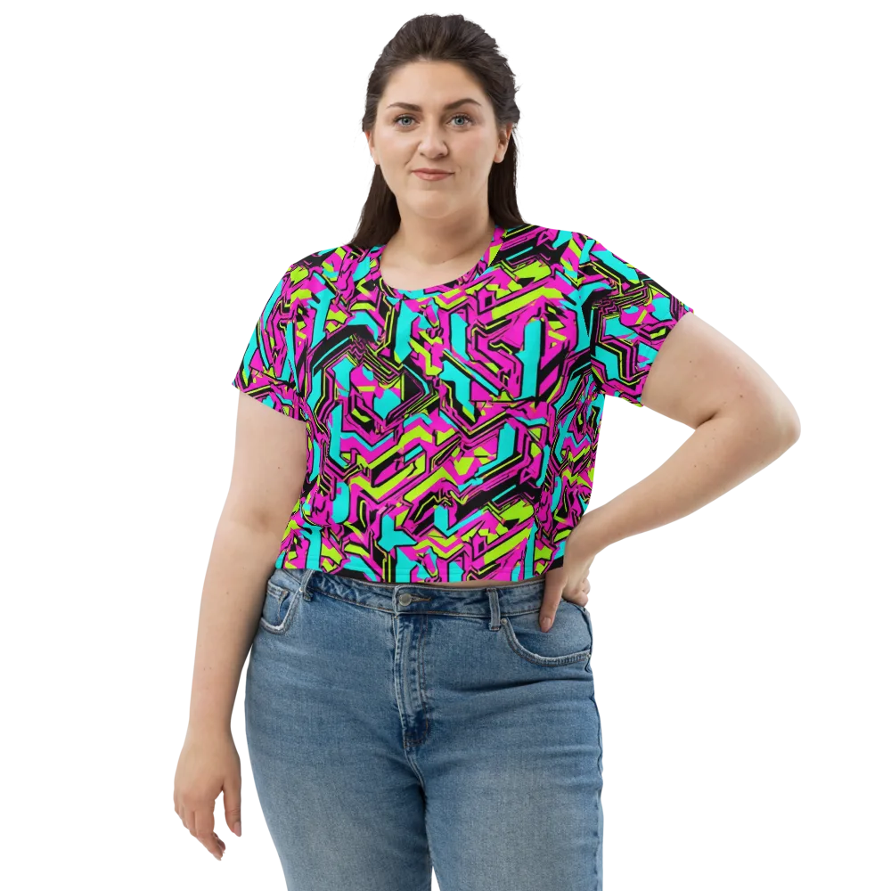 Hypercolor Shard on Crop Tee — Front