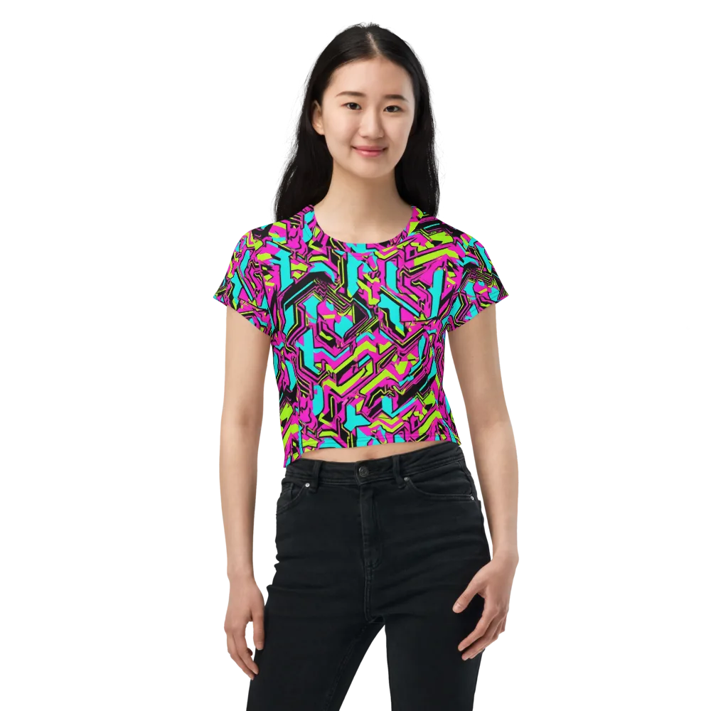Hypercolor Shard on Crop Tee — Front
