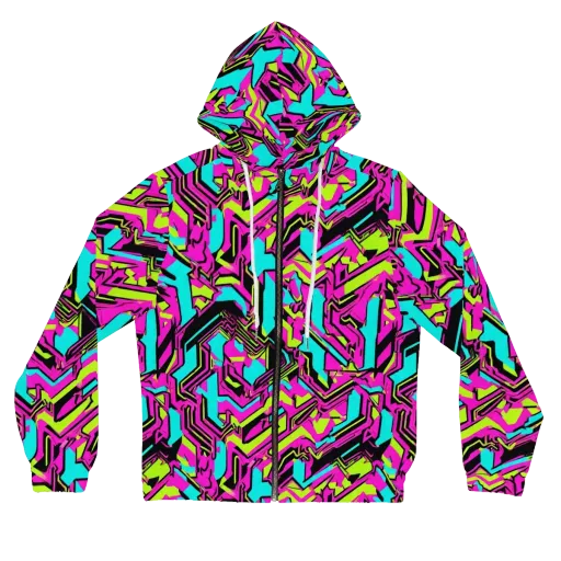 Hypercolor Shard on a Women's Full-Zip Hoodie