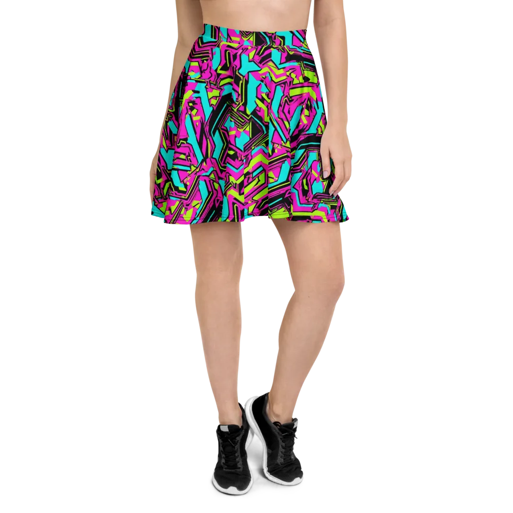 Hypercolor Shard on Skater Skirt — Front