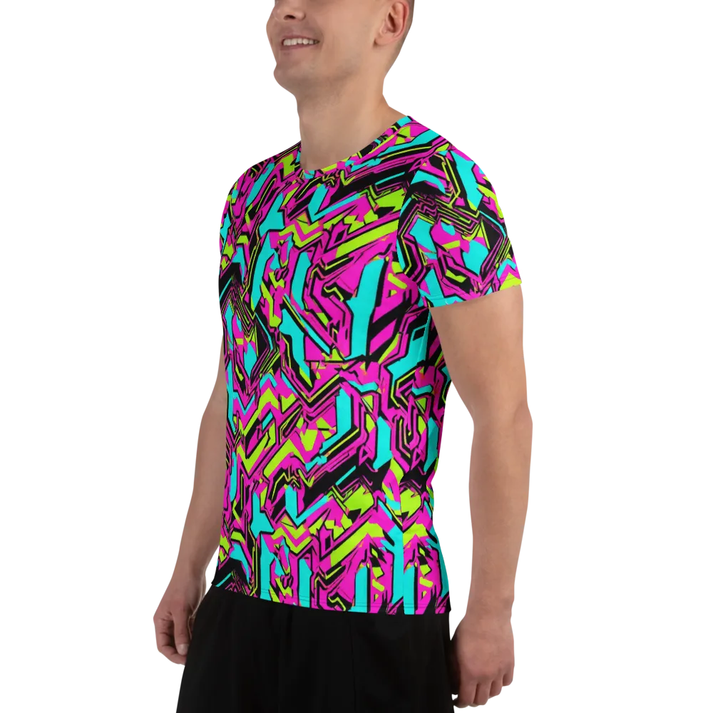 Hypercolor Shard on Men's Athletic T-Shirt — Left