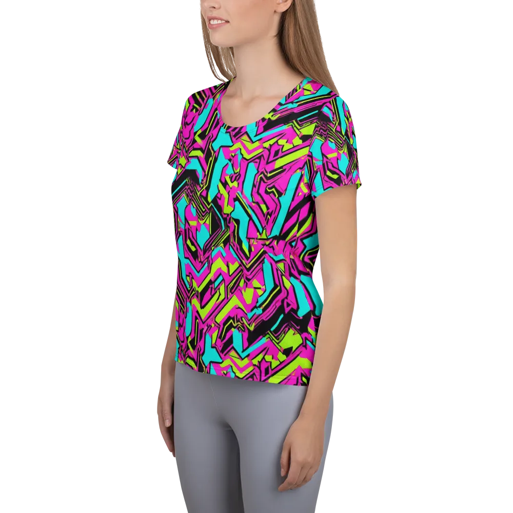 Hypercolor Shard on Women's Athletic T-Shirt — Left