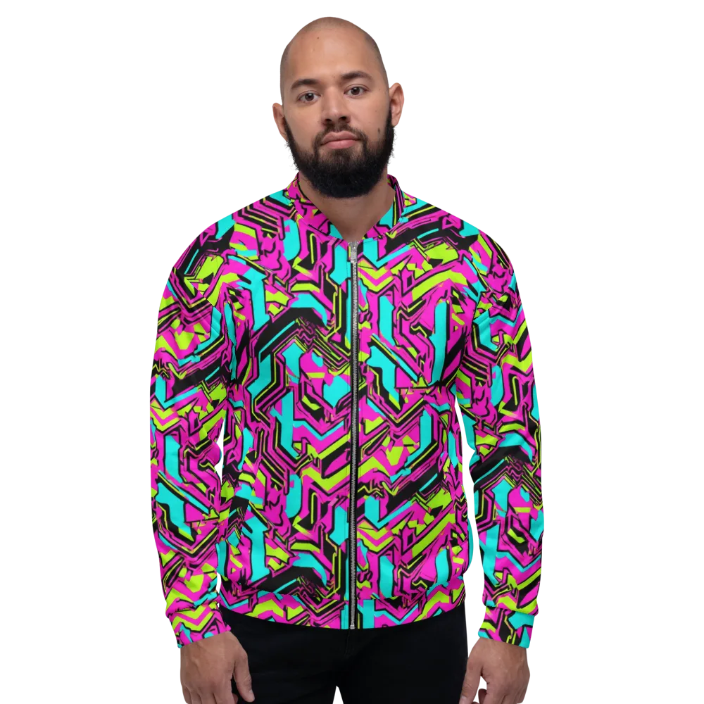 Hypercolor Shard on Bomber Jacket — Front